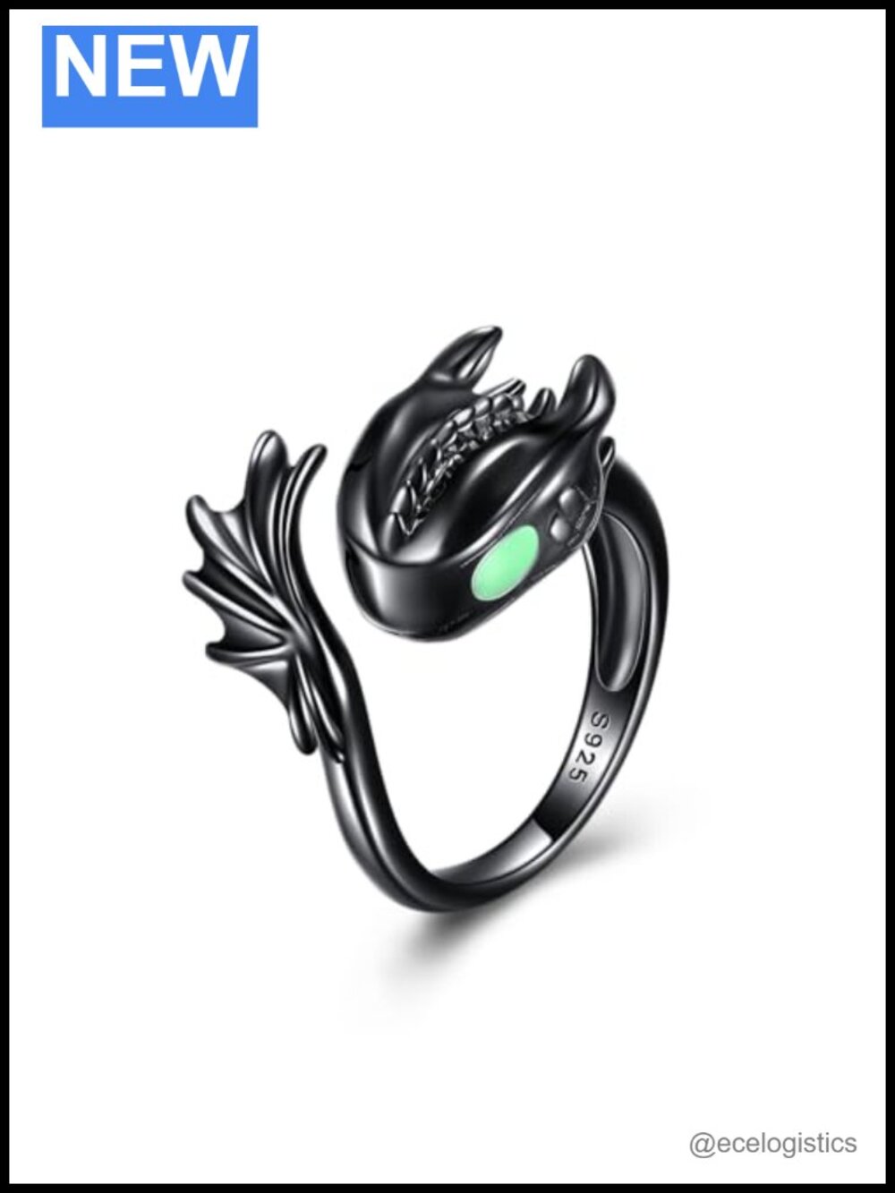 925 Sterling Silver Dragon Ring for Women Band Hypoallergenic
